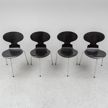 ARNE JACOBSEN, stolar, 4 st, "Myran", Fritz Hansen, Danmark, 1971.