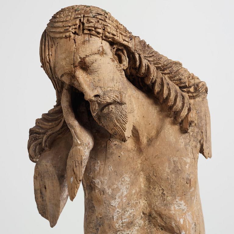 An late 15th century and around year 1600 carved wood sculpture.