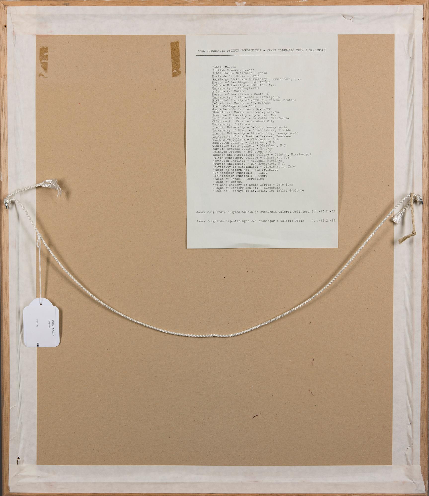 JAMES COIGNARD, etsning och carborundum med kollage, signerad och numrerad 12/90.