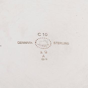 Georg Jensen, skål på fot, Köpenhamn efter 1945, sterling silver, design nr 19A.