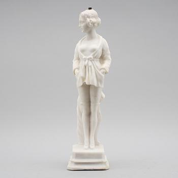 SKULPTUR/BORDSLAMPFOT, sandsten, 1900-talets första hälft.