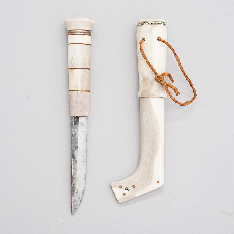 Sarvipuukko, signeerattu Hans Carlsten, saamenkäsityö / duodji, 1900-luvun toinen puolisko.