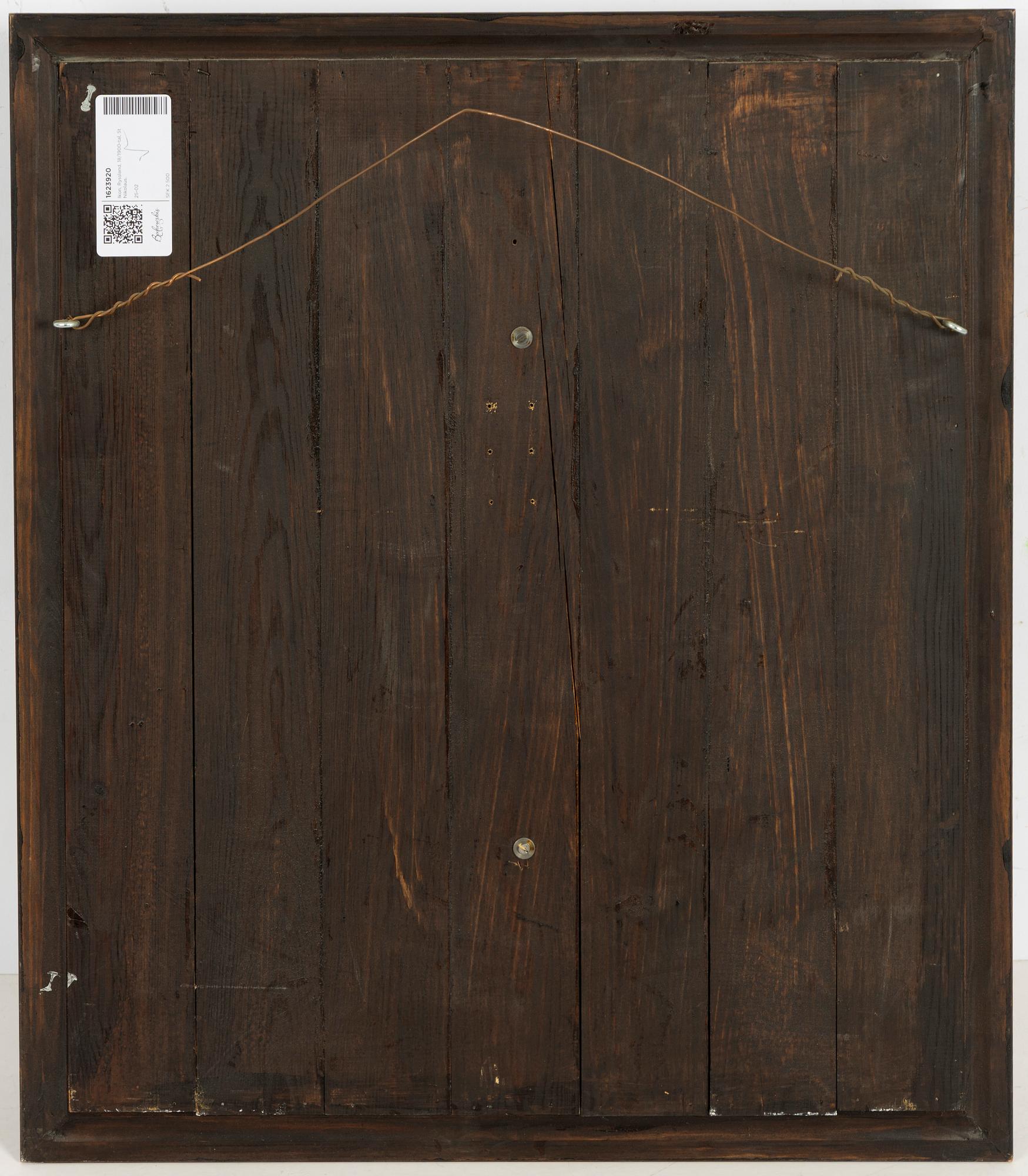 Ikon, Ryssland, 18/1900-tal, St Nikolaus.