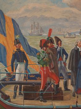 Jean Baptiste Bernadotte anländer till Helsingborg 1810.