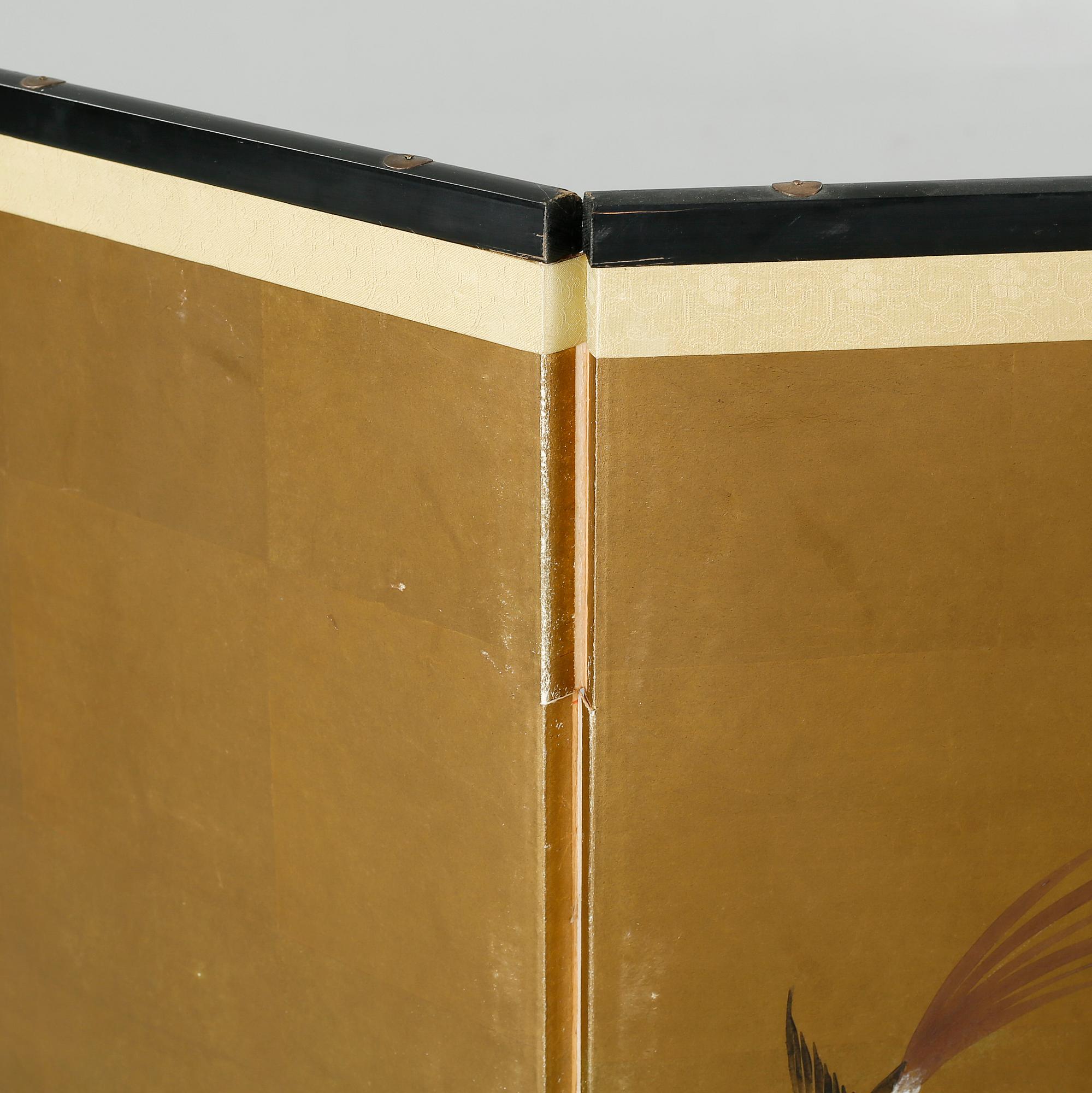 A Japanese folding screen, 20th century.