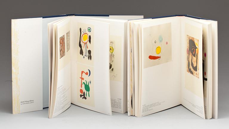 BÖCKER, 2 st, ""Mirò Engraver I-II", Daniel Lelong, 1984, Frankrike resp 1989, Spanien.