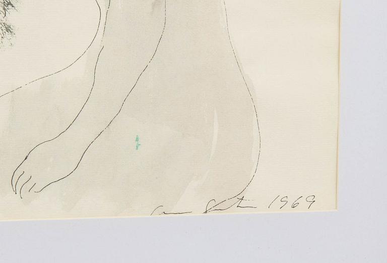 Klas Anshelm, portrait of the artist's wife, Anna Grete, 1969.