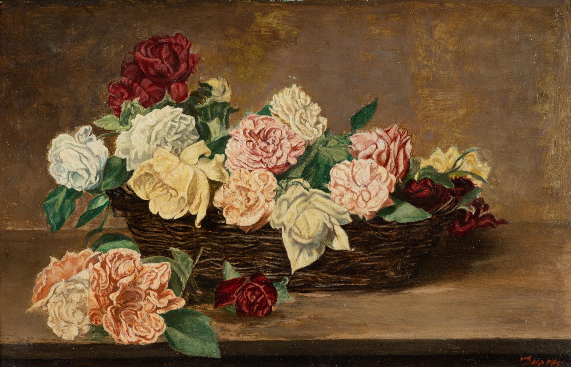Okänd konstnär, 18/1900-tal, Blomsterstilleben.