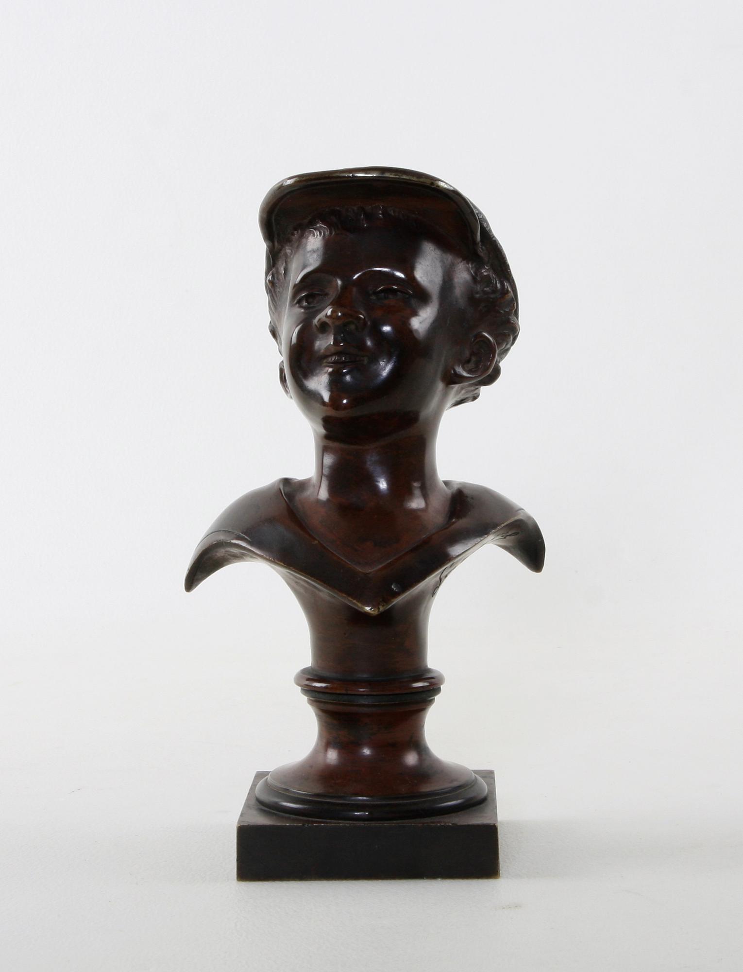 LAVERGNE, JEAN ADOLPHE, efter. Skulptur, brons. "Gavroche".