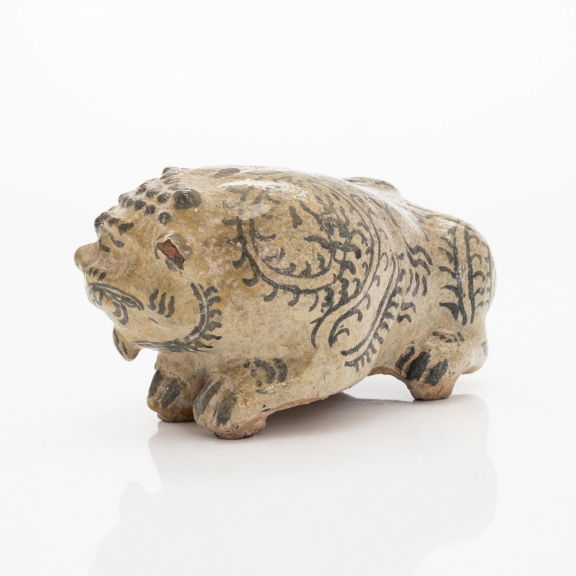 Eläinfiguuriini, keramiikka, mahdollisesti Sawankhalok, Thaimaa 15/1600-luku.