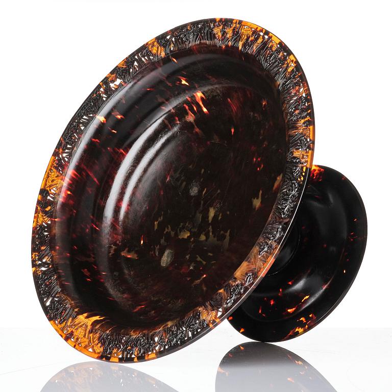 A tortoiseshell centrepiece, late 19th century.
