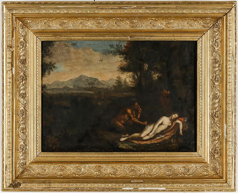 NICOLAS POUSSIN, hans efterföljd, olja på duk, 16/1700-tal.