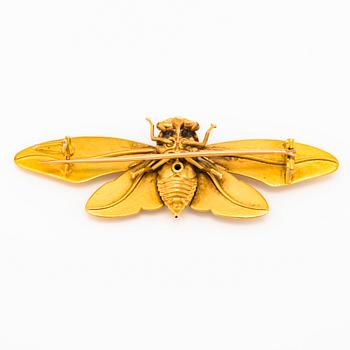 GUIRAUD BROSCH, 18K guld. Nimes, sent 1800-tal.