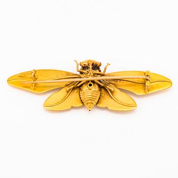 A 18K gold brooch marked Guiraud, Nimes. Late 19th century.