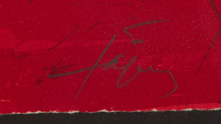 Antoni Tàpies, Composition in Black and Red.