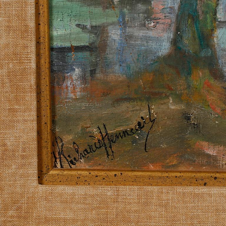 FRANCINE RICHARD-HENNECART, tillskriven, olja på duk, signerad.