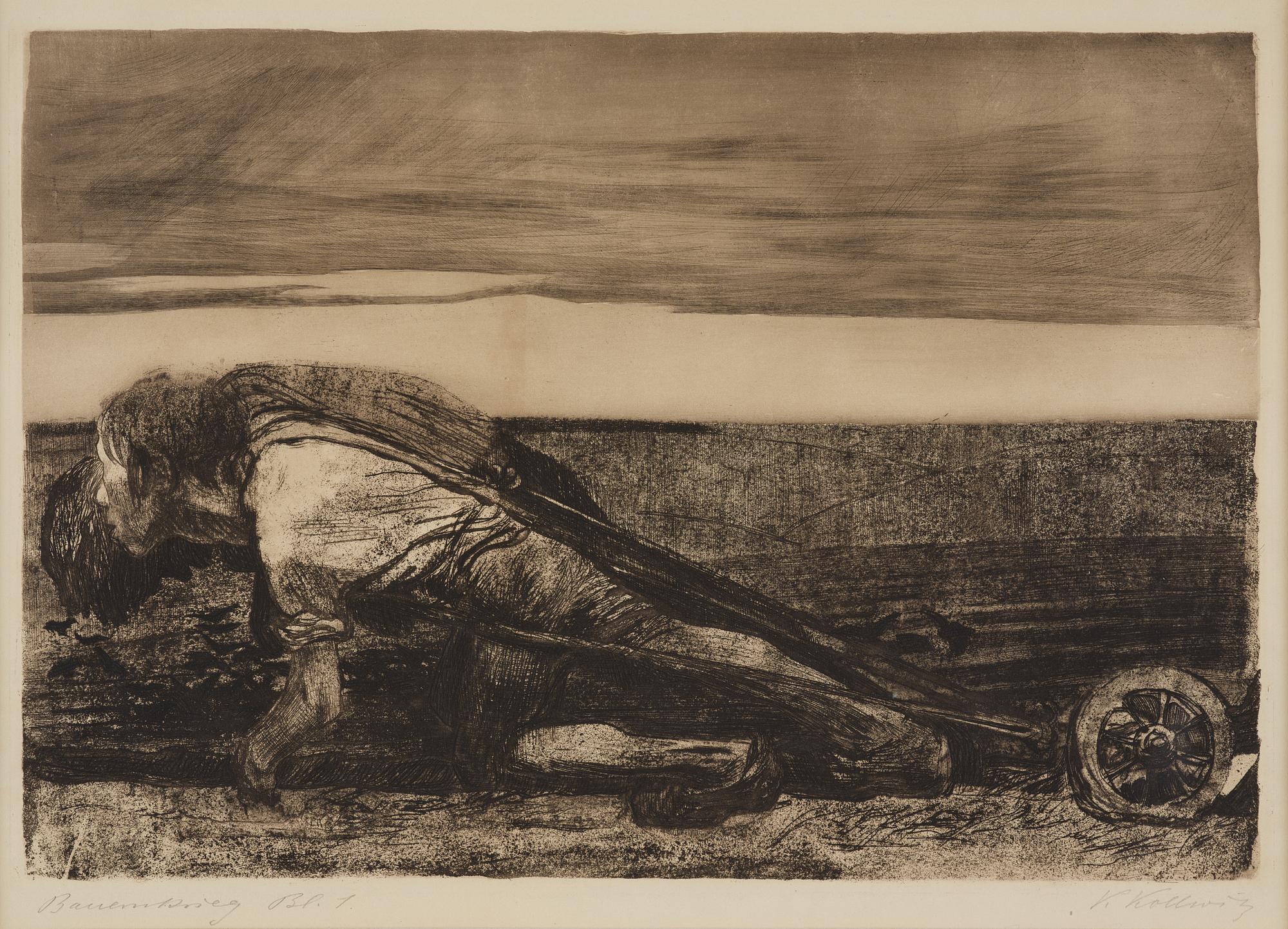 Käthe Kollwitz, "Die Pfluger" ur: Bauernkrieg (Peasant's War).