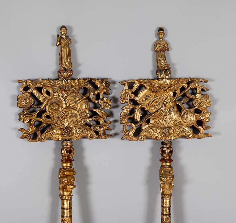 DEKORELEMENT, 2 st, orientaliska, 1800-tal.