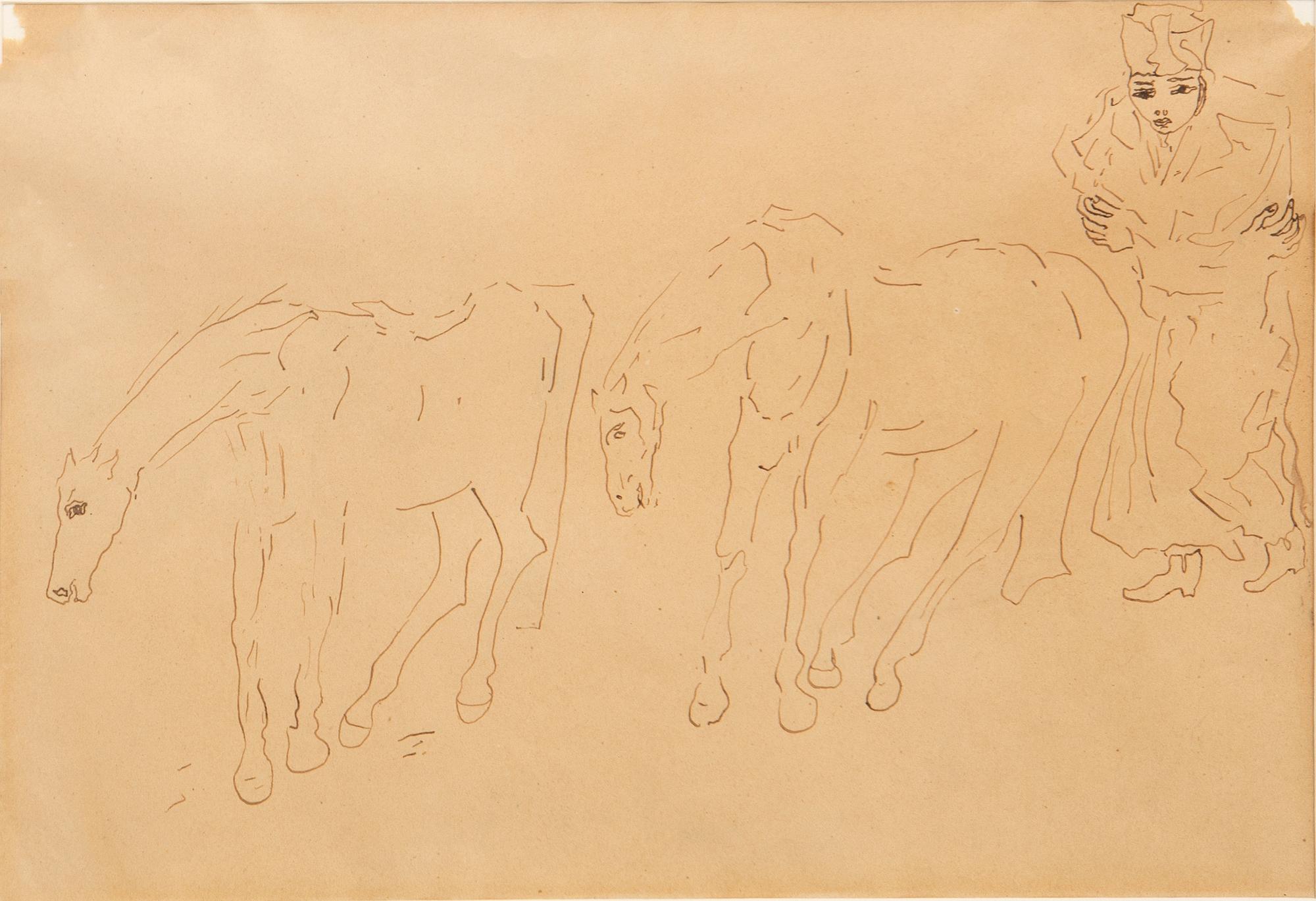 Carl Fredrik Hill, Horses with the military.