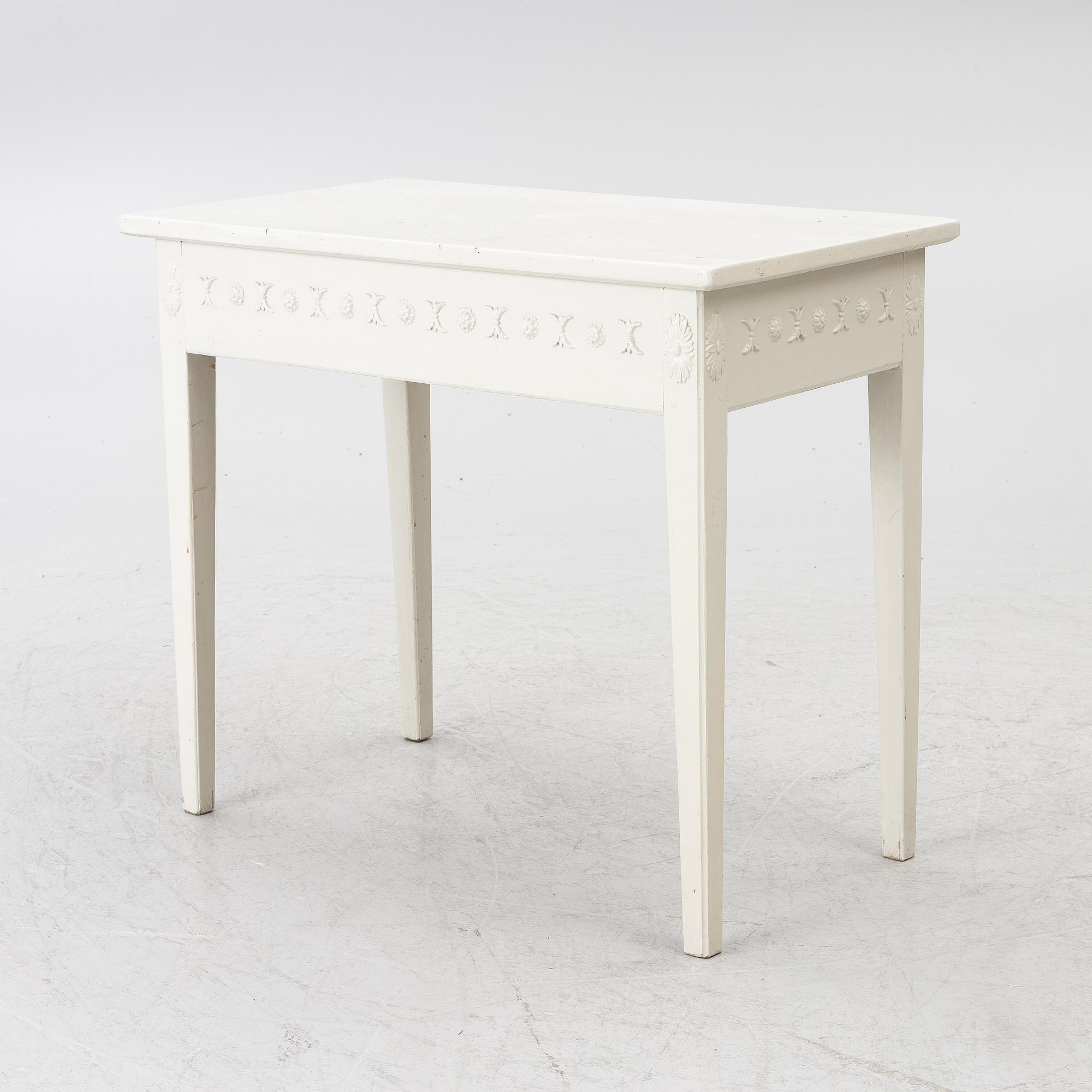 Desk with a drawer in the frieze, Late Gustavian style, 19th century.