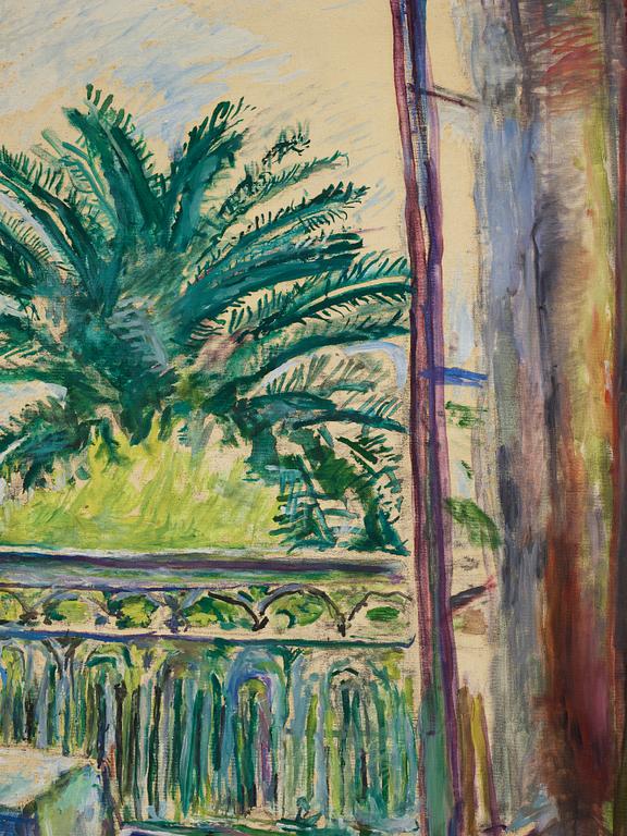 Victor Isbrand, Balcony View with Palm Trees.