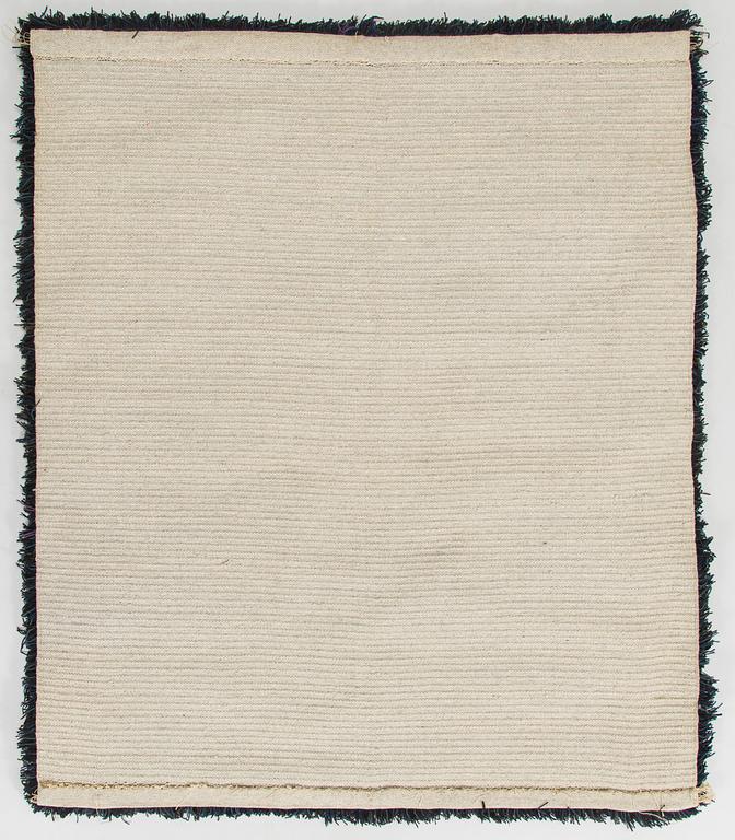 Liisa Ruusuvaara, ryijy, malli Neovius, 1960-luku. Noin 150 x 125 cm.