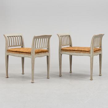 A pair of earlt 20 th century stools.