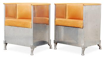 A pair of Mats Theselius 'Aluminium/Theselius' easy chairs, Källemo, Sweden, post 1990.