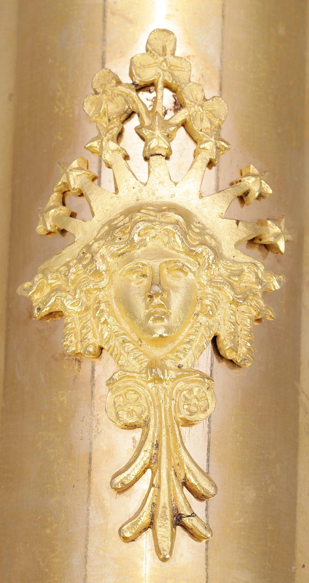 KANDELABER, mässing, empire, troligen Ryssland, 1800-talets första hälft.