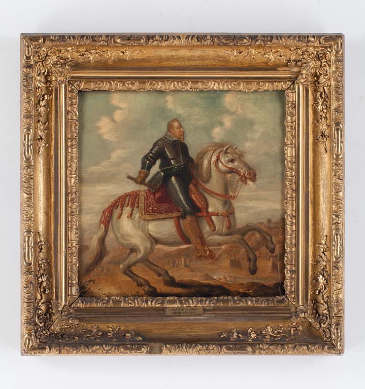 Jan Martszen de Jonge Attributed to, Gustaf II Adolf at horse.