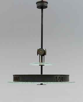 TAKLAMPA, art deco, 1900-talets första hälft. Höjd ca 75 cm.