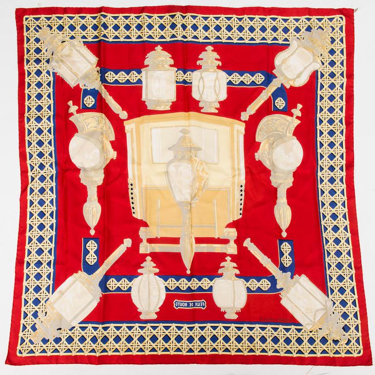 HERMÈS, "Feux de Route", TVÅ SCARFAR.