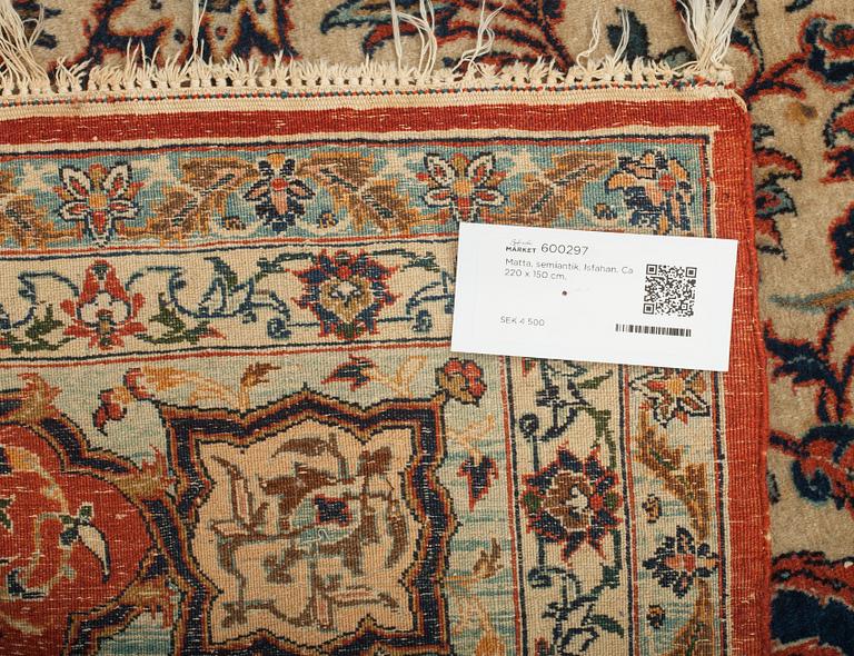 Matta, semiantik, Isfahan. Ca 220 x 150 cm.
