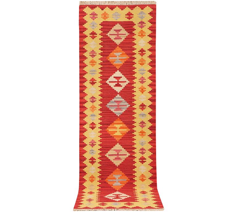 A Kilim runner carpet, c. 197 x 60 cm.