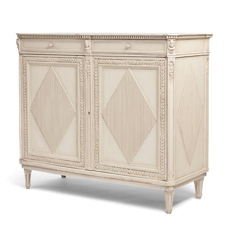 A late Gustavian cabinet, late 18th century.