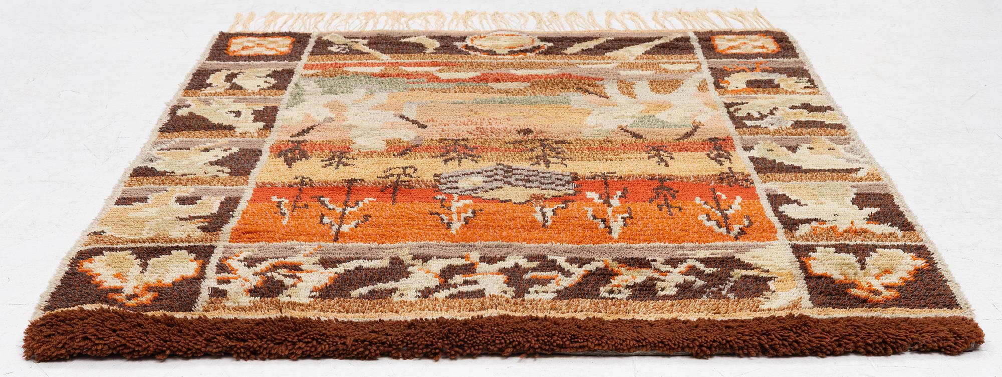 Matta, rya, Sverige/Finland, ca 166 x 126 cm.