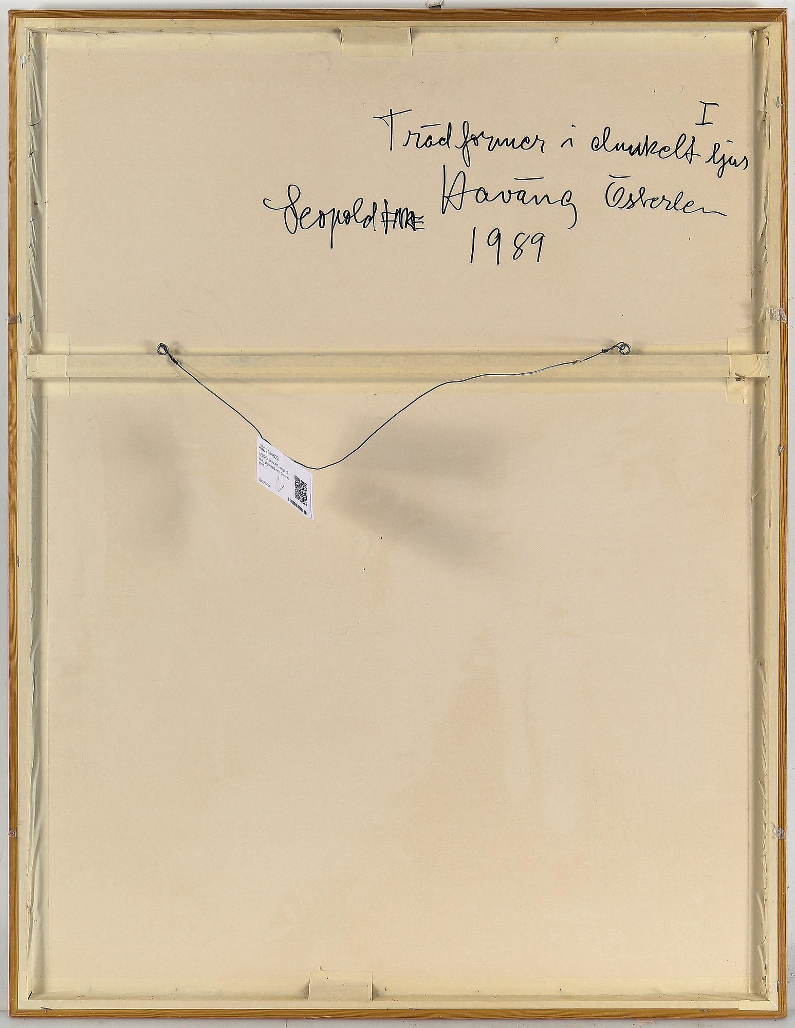 LEOPOLD FARE, akryl på duk. Signerad och daterad 1989.