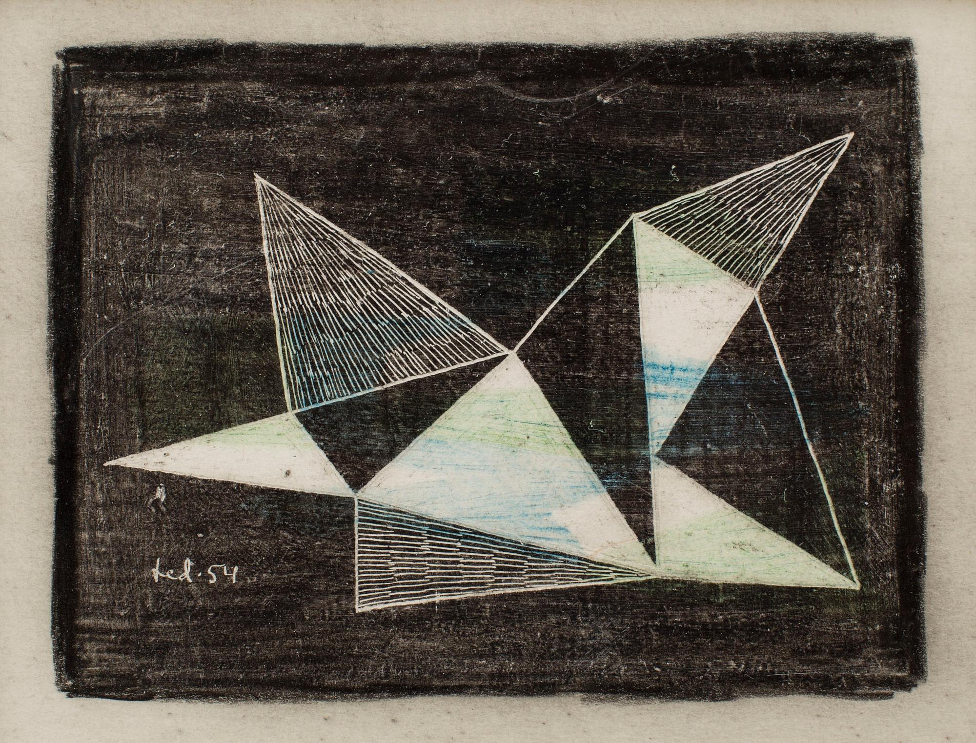 LARS ENGLUND, Chalk drawing, signed and dated -54.