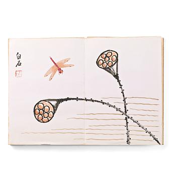 Book with 11 woodcuts, signed Qi Baishi, mid 20th century.