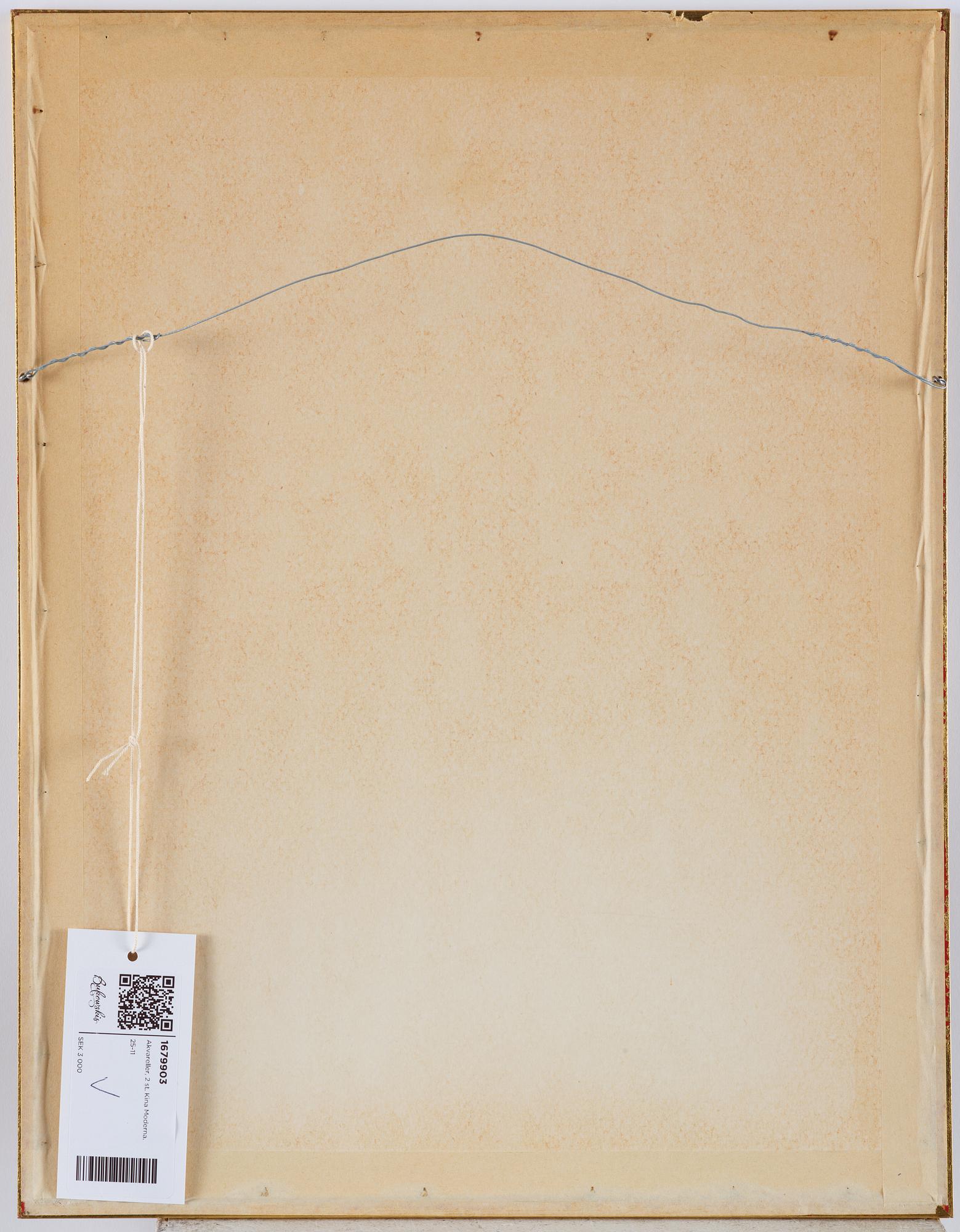 Unidentified artist, two watercolour paintings, 20th century.