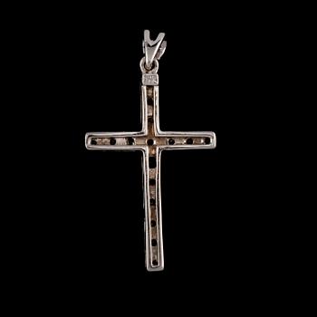 HÄNGE, 14k vitguld med 16 fasettslipade blå safirer, 0.86 ct. Vikt 2 g.