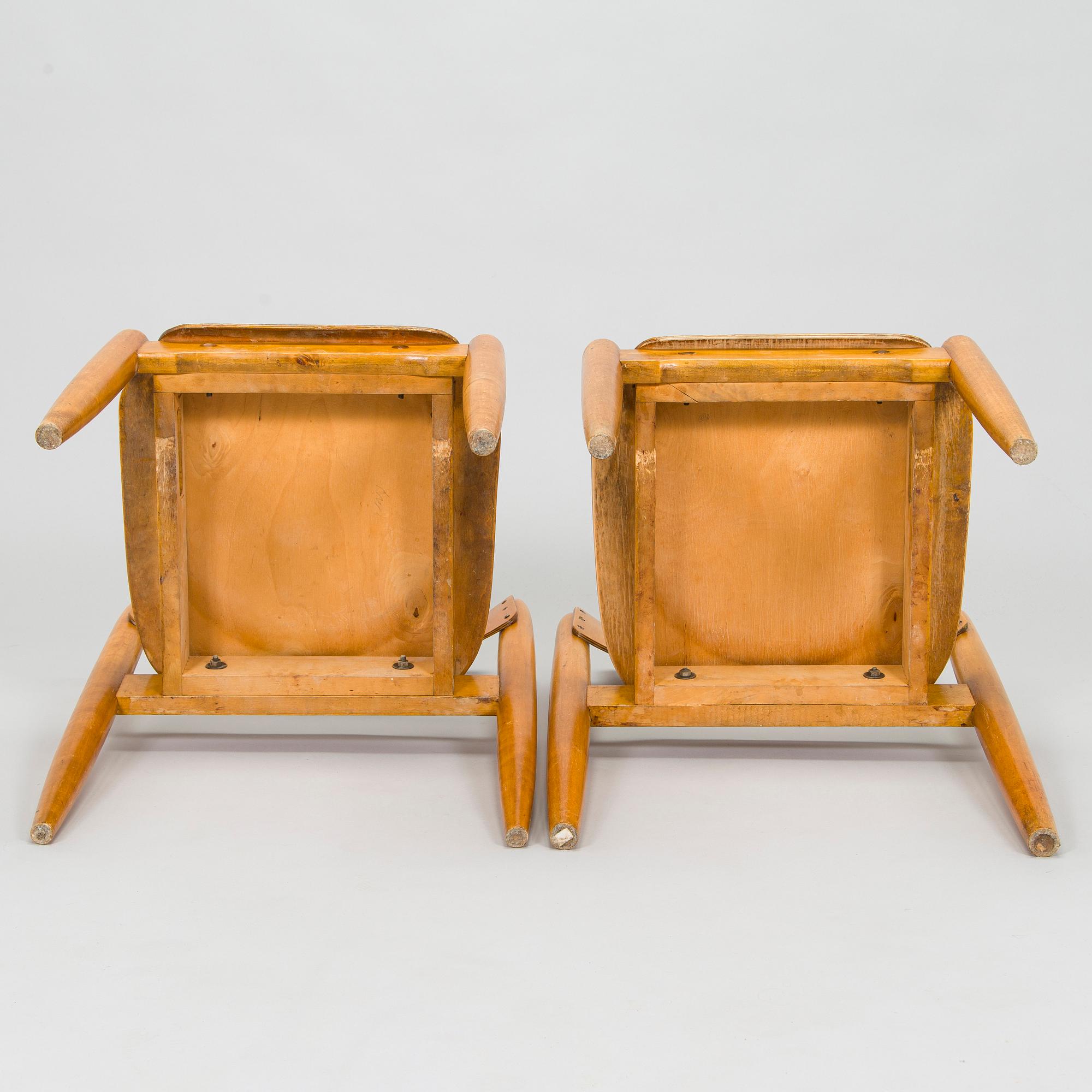 Ilmari Tapiovaara, eight 1940s "Wilman" chairs for Wilh. Schauman Fanerfabrik, Jyväskylä, Finland.