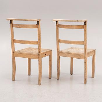 Ella Öström, a set of six chairs, for St. Thomas Church, Vällingby, 1960.