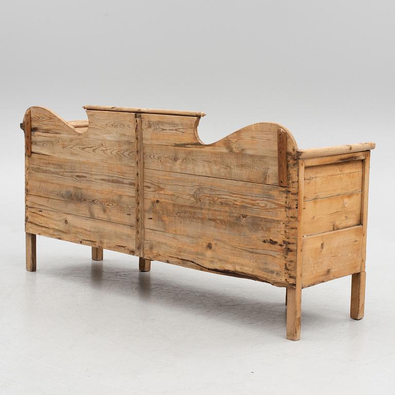 A Swedish Pinewood Sofa, 19th Century.