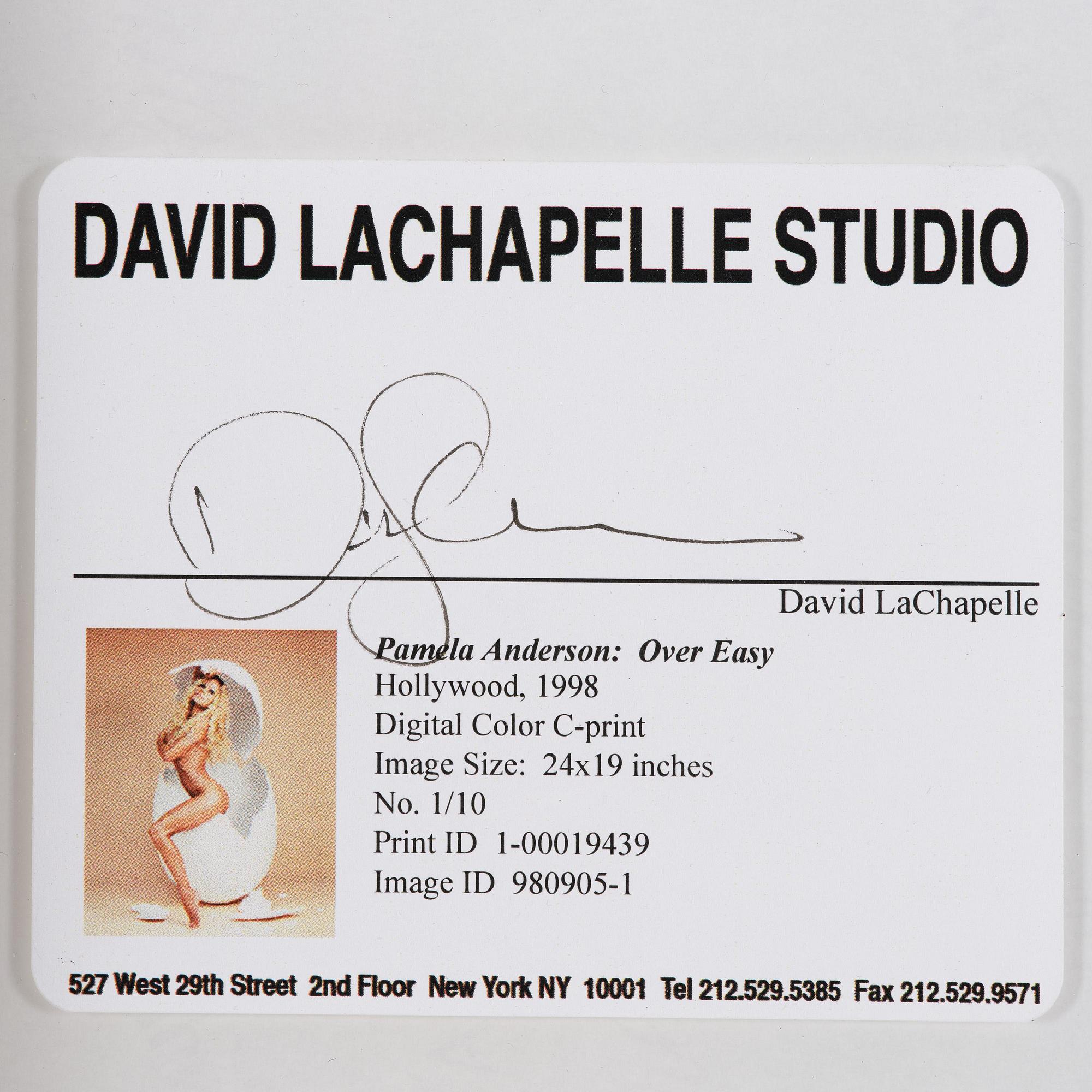 David LaChapelle, "Pamela Anderson: Over Easy", 1998.