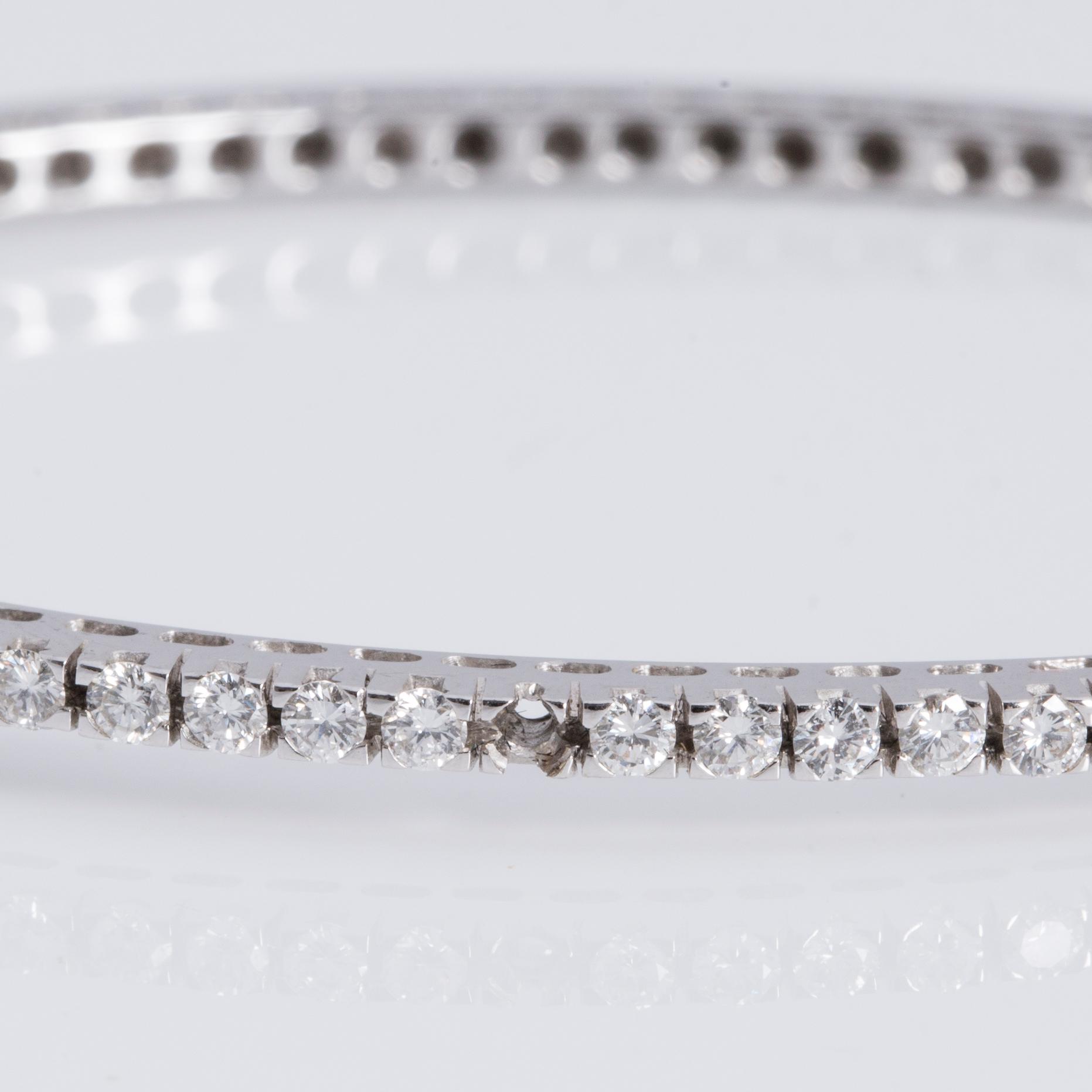 A ca 1.10 cts brilliant-cut diamond bracelet. Recarlo, Italy.