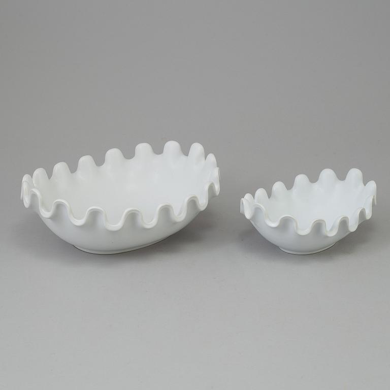 WILHELM KÅGE, four bowls, Carrara "Våga", from Gustavsberg.