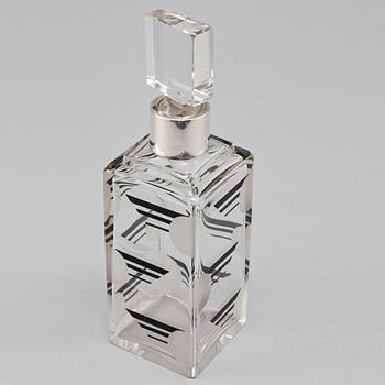 KARAFF, glas och silver, troligen Karel Palda, 1936.