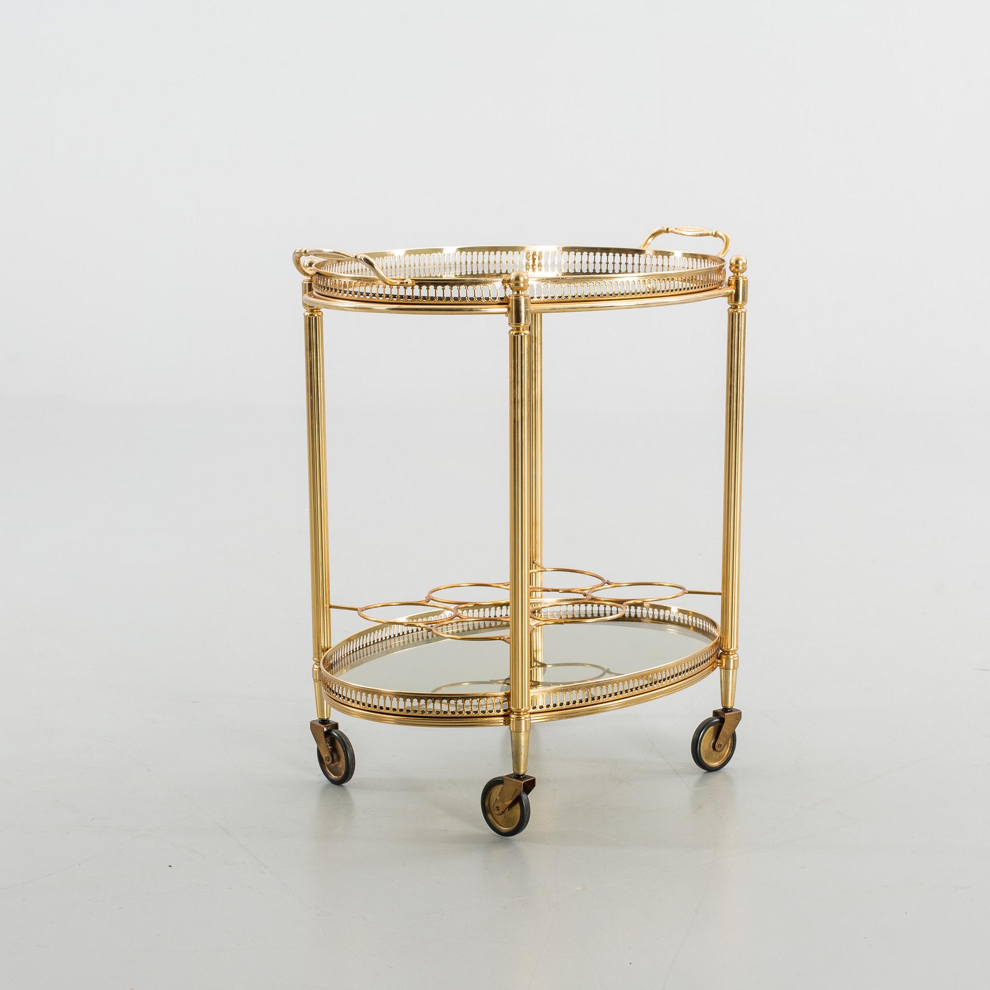 A SERVING TROLLEY, SECOND HALF OF 20TH CENTURY.