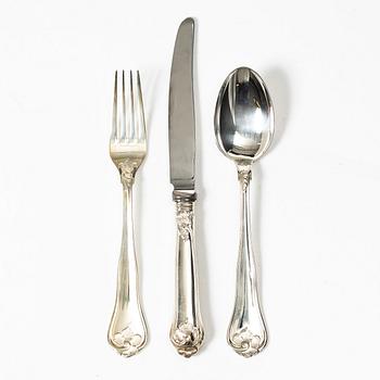 A 36-piece silver flat ware set, 'Saachsisk', Mema, Sweden, 1994-95.